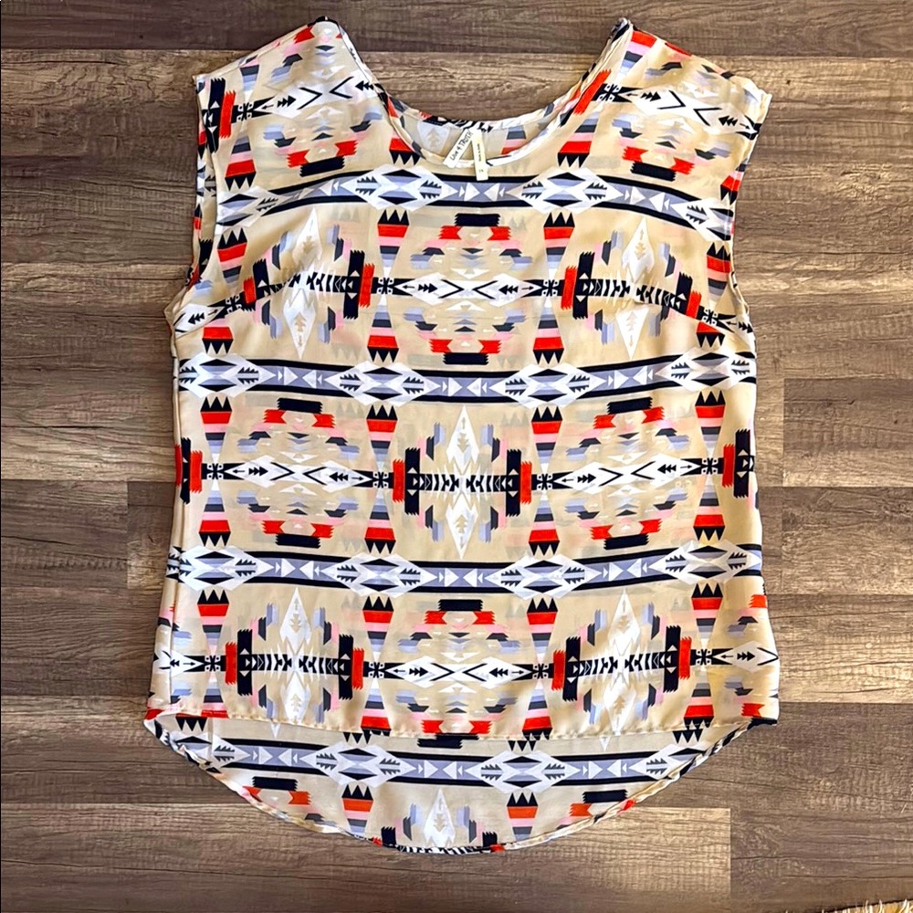 Live 4 Truth Tribal Design Sleeveless Blouse 1X